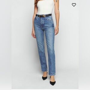 Reformation Cynthia High Rise Straight Jeans